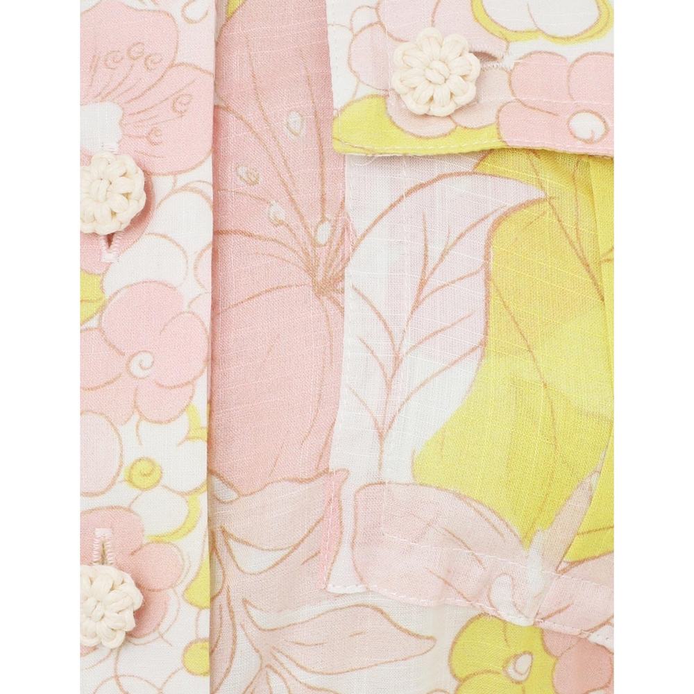 Zimmermann Pink and Yellow Mini Dress - Picture 6 of 8